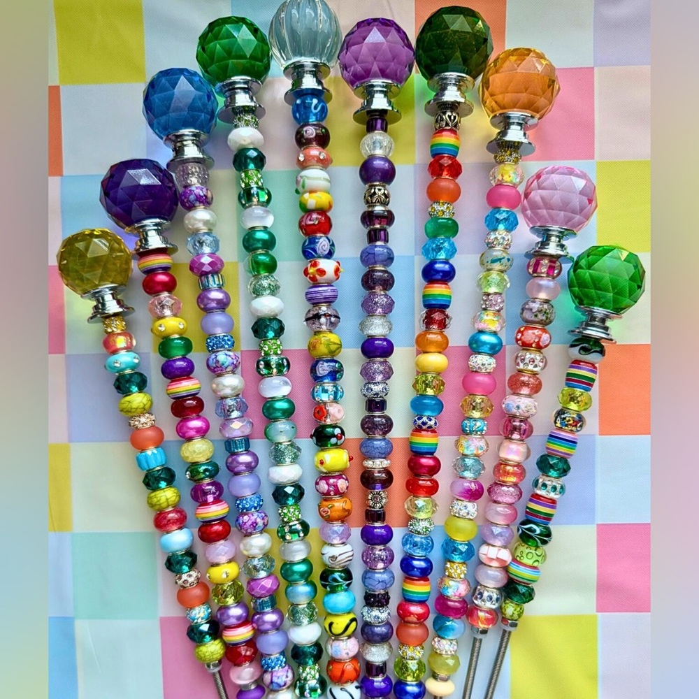 Colorful Beaded Garden Stakes